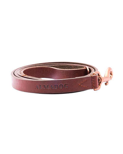 Hundeleine Leder Albbüffel City - Büffelleder braun