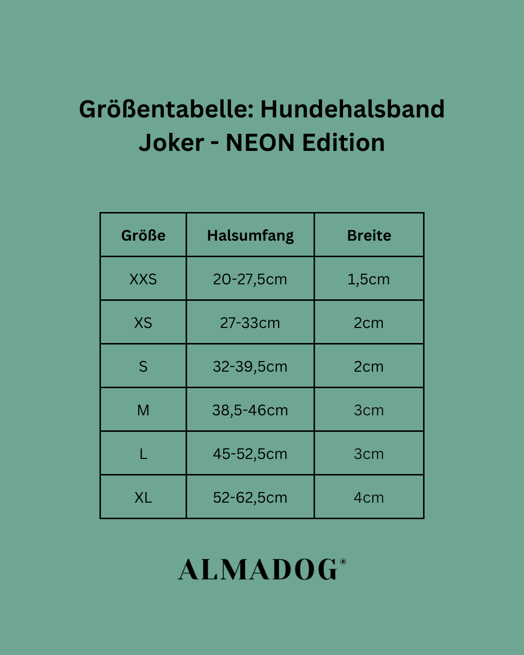 Hundehalsband Joker NEON - Weiches Fettleder Olivgrün