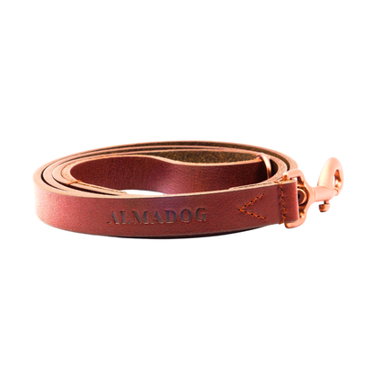 Hundeleine Leder Albbüffel City - Büffelleder braun